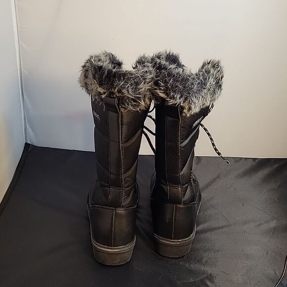 ATHLETECH WOMEN"S MARTY SNOW WATER-RESISTANT LACE UP FAUX FUR COLLAR BOOT - Picture 8 of 14